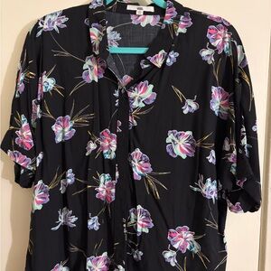 Vans Black Floral Shirt